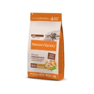 NATURE´S VARIETY - Healthy Grains (Adult Mini Chicken) - Pienso Seco de Pollo Campero para Perros Adultos (+12 Meses) de Raza Pequeña (1-10 kg)