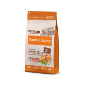 NATURE´S VARIETY - No Grain - (Adult Sterilized Salmon Noruego) - Pienso Seco de Salmón Noruego para Gatos Adultos Esterilizados