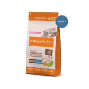NATURE´S VARIETY - Healthy Grains (Kitten White Fish) - Pienso Seco de Pescado Blanco para Gatitos (1-12 Meses)