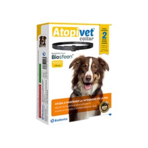 BIOIBERICA Atopivet Collar (75 cm) Perros y Gatos (A Partir de 10 kg) - Collar Dermatológico con Biosfeen | Hidratación y Nutrición de la Piel
