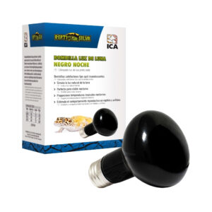 ICA - ReptiSelva - Bombilla Luz Nocturna (Negro Noche) para Anfibios y Reptiles Tropicales con Hábitos Nocturnos
