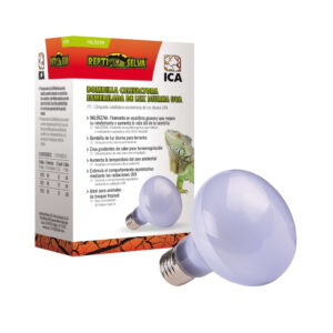 ICA - ReptiSelva - Bombilla Calefactora Halógena Luz Diurna para Reptiles de Bosque Tropical Diurnos y Reptiles Desérticos Diurnos