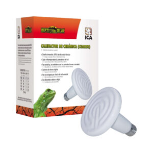 ICA - ReptiSelva - Bombilla Cerámica Calefactora para Anfibios y Reptiles Tropicales y Desérticos