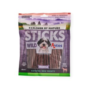 ANTOS - Wild Sticks (400 gr) - Snacks en Palitos Semihúmedos para Perros Sin Cereales con Sabor a Caballo