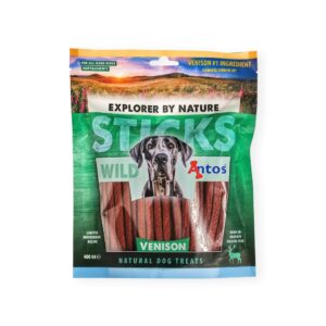 ANTOS - Wild Sticks (400 gr) - Snacks en Palitos Semihúmedos para Perros Sin Cereales con Sabor a Ciervo