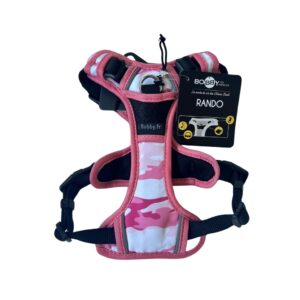 BOBBY - Rando - Arnés Camuflaje Rosa para Perros de 4 a 20 kg