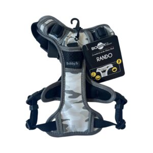 BOBBY - Rando - Arnés Camuflaje Gris para Perros de 4 a 20 kg