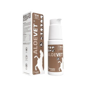 PHARMADIET Aloevet (50 ml) - Gel Hidratante Tópico para Perros, Gatos, Conejos, Roedores, Reptiles, Hurones y Aves con Aloe Vera, Centella Asiatica, Colágeno, Ácido Hialurónico, Vitamina A y Vitamina E | Cuidado de la Piel y Almohadillas