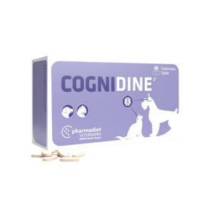 PHARMADIET Cognidine (Comprimidos) - Suplemento Cognitivo para Perros y Gatos con Uridina, Omega 3 de Krill, Astaxantina, Triptófano, Polifenoles, Biotina y Vitamina E | Apoyo al Sistema Cognitivo
