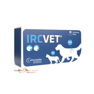 PHARMADIET Ircvet Comprimidos (60 Comprimidos) - Suplemento Renal para Perros y Gatos con Resveratrol, Acetato de Calcio, Alcachofa y Té Verde | Apoyo al Sistema Renal