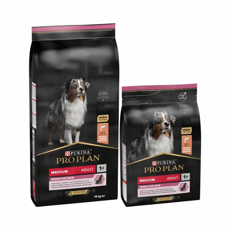 PRO PLAN - Sensitive Skin Medium Adult - Pienso Seco para Perros Adultos de Raza Mediana con Piel Sensible (Salmón)