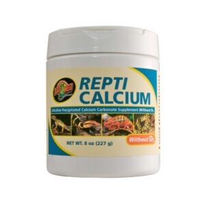 ZOO MED - Repti Calcium (227 gr) - Suplemento de Calcio sin D3 para Reptiles y Anfibios Insectívoros, Herbívoros y Omnívoros