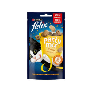 FELIX - Party Mix Cheezy (60 gr) - Snacks para Gatos (Queso) (2 Formatos)