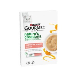 GOURMET - Nature´s Creations (5x10 gr) - Exquisito Snack en Puré Líquido con Salmón y Zanahoria