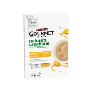 GOURMET - Nature´s Creations (5x10 gr) - Exquisito Snack en Puré Líquido con Pollo y Calabaza