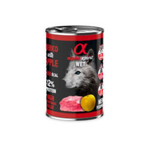 ALPHA SPIRIT - Cerdo con Manzana Amarilla (400 gr) - Alimento Húmedo Completo en Paté Para Perros de Todas las Razas (A partir de 1 Año)