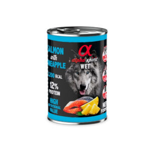 ALPHA SPIRIT - Salmón con Piña (400 gr) - Alimento Húmedo Completo en Paté Para Perros de Todas las Razas (A partir de 1 Año)