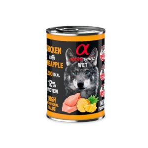 ALPHA SPIRIT - Pollo con Piña (400 gr) - Alimento Húmedo Completo en Paté Para Perros de Todas las Razas (A partir de 1 Año)