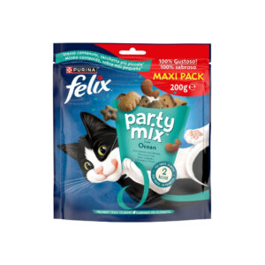FELIX - Party Mix Ocean (200 gr) - Snacks para Gatos (Salmón, Carbonero y Trucha) (2 Formatos)