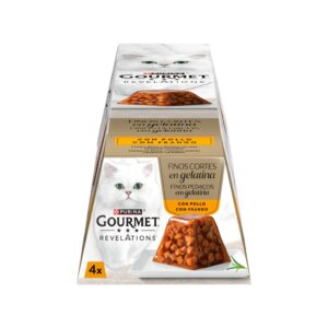 GOURMET - Revelations (4x57gr) - Pirámide de Finos Cortes de Pollo en Gelatina