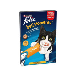 FELIX - Deli Moments Pollo (4x10 gr) - Snack Líquido para Gatos (2 Formatos)