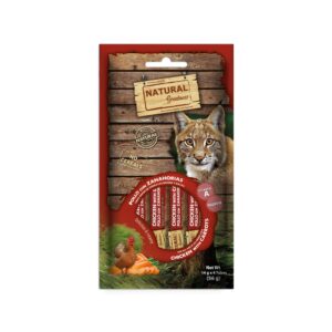 NATURAL GREATNESS - Pollo con Zanahorias (4x14 gr) - Snack Cremoso para Gatos (2 Formatos)