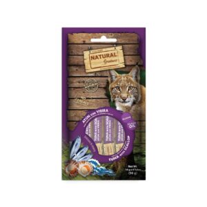NATURAL GREATNESS - Atún con Vieira (4x14 gr) - Snack Cremoso para Gatos (2 Formatos)