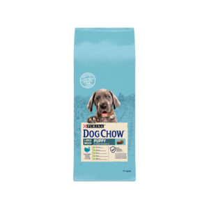 DOG CHOW - Puppy Large Breed Turkey (14 kg) - Pienso Seco para Perros Cachorros (Hasta 2 Años) de Raza Grande (Pavo)