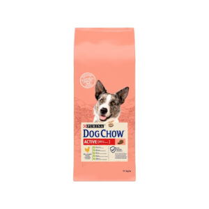 DOG CHOW - Adult Active Chicken (14 kg) - Pienso Seco para Perros Adultos (Mas de 1 Año) de Todas las Razas Activos (Pollo)