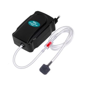 HYGGER Kit Aireador Mini HG949 - Compresor Silencioso y Eficiente para Acuarios hasta 120 Litros con Difusor y Manguera