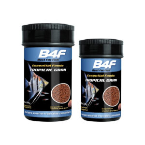 B4F Tropical Gran (100 ml / 250 ml) - Alimento Completo en Gránulo Flotante de Tamaño Pequeño para Tropicales Comunitarios (Tetras, Guppy, Corydoras)