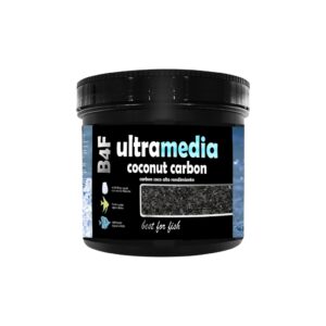 B4F UltraMedia Coconut Carbon - Carbón Activo de Cáscara de Coco de Alta Pureza para Acuarios de Agua Dulce y Salada