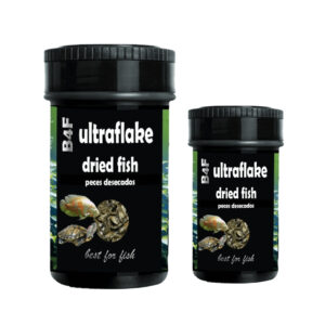 B4F Dried Fish - Alimento Complementario Natural de Peces Desecados para Tortugas y Peces Carnívoros de Agua Dulce, Salobre y Marina