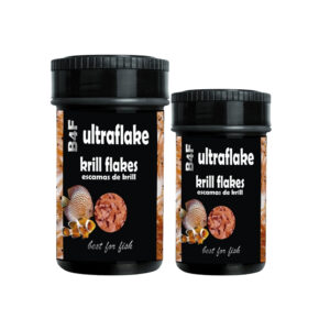 B4F Krill Flakes - Alimento Completo en Escamas con Krill y Aceite de Salmón para Peces Tropicales y Marinos (Discos, Payasos, Cíclidos Enanos, Guppy)