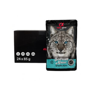ALPHA SPIRIT Seabream Mousse (24×85 g) - Alimento Húmedo Completo para Gatos con Dorada Natural sin Cereales ni Gluten para Todas las Edades (A partir de 12 Meses)