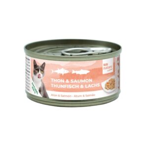 BUBIMEX Bubi Nature Atún y Salmón (70 gr) - Alimento Complementario Natural para Gatos con Ingredientes 100% Naturales