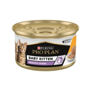 PRO PLAN Baby Kitten Mousse Rico en Pollo (85 gr) - Alimento Húmedo Completo para Gatitos y Gatas Gestantes/Lactantes