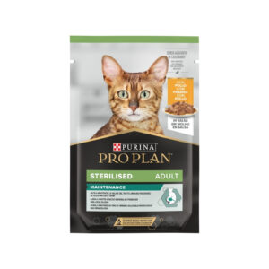 PRO PLAN Sterilised Maintenance con Pollo en Salsa (85 g) - Alimento Húmedo Completo para Gatos Adultos Esterilizados