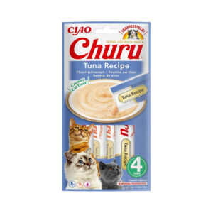 CHURU Receta de Atún (4x14 gr) - Snack Cremoso para Gatos Adultos