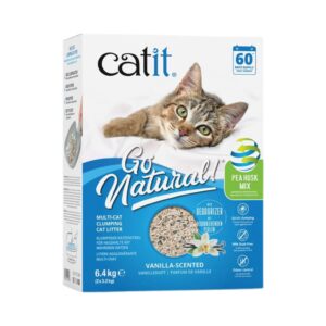 CATIT Go Natural Mix Vainilla (6,4 kg) - Arena para Gatos Aglomerante Vegetal con Control de Olores