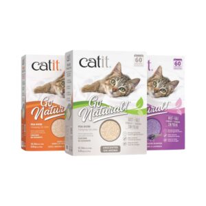CATIT Go Natural (5,6 kg) - Arena para Gatos Vegetal Aglomerante de Cáscara de Guisante Sin Polvo (Sin Aroma, Lavanda ó Vainilla)