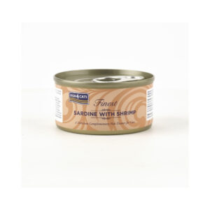 FISH4CATS Finest Sardina con Camarones (70 gr) - Alimento Complementario Húmedo para Gatos