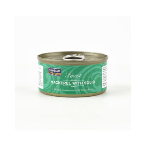 FISH4CATS Finest Caballa con Calamar (70 gr) - Alimento Complementario Húmedo para Gatos