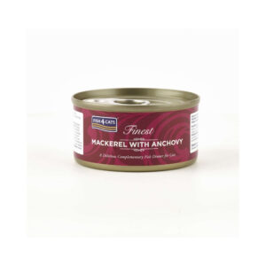 FISH4CATS Finest Caballa con Anchoa (70 gr) - Alimento Complementario Húmedo para Gatos