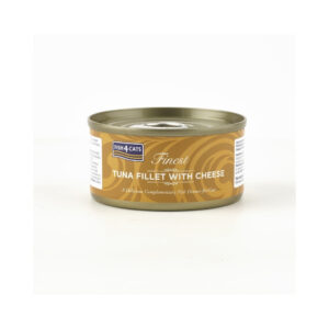 FISH4CATS Finest Atún con Queso (70 gr) - Alimento Complementario Húmedo para Gatos