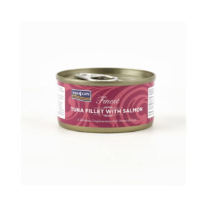 FISH4CATS Finest Atún con Salmón (70 gr) - Alimento Complementario Húmedo para Gatos