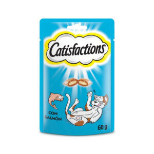 CATISFACTIONS Salmon (60 gr) - Snack Premios para Gatos Doble Textura
