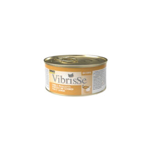 CROCI Vibrisse Natural (70 gr) Atún y Jamón - Comida Húmeda Complementaria para Gatos al Vapor