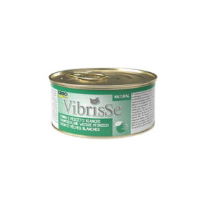CROCI Vibrisse Natural (140 gr) Atún y Pescado Blanco - Comida Húmeda Complementaria para Gatos al Vapor