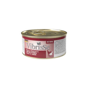 CROCI Vibrisse Natural (140 gr) Pollo y Jamón - Comida Húmeda Complementaria para Gatos al Vapor